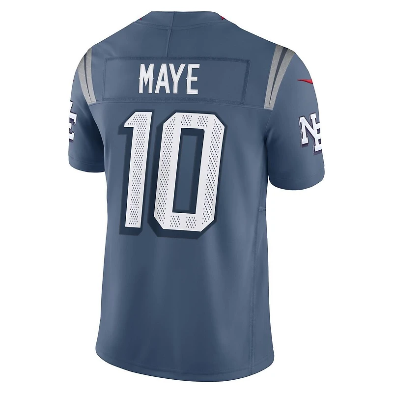 New England Patriots Drake Maye Storm Blue Rivalries Collection Nike Stitched Limited Jersey