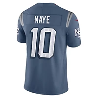 New England Patriots Drake Maye Storm Blue Rivalries Collection Nike Stitched Limited Jersey