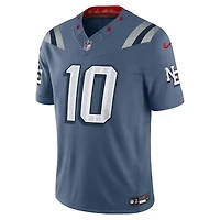 New England Patriots Drake Maye Storm Blue Rivalries Collection Nike Stitched Limited Jersey