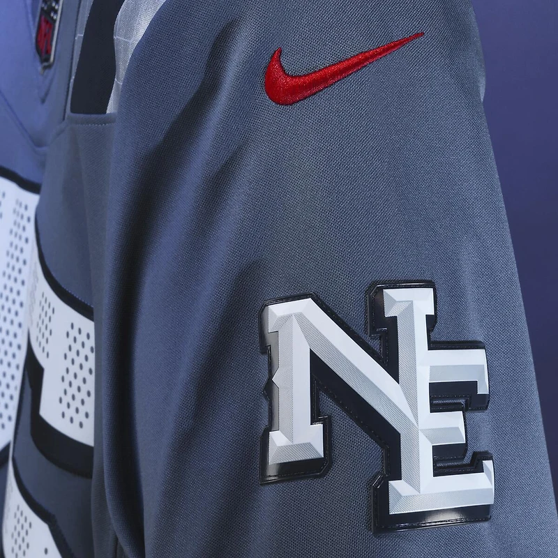 New England Patriots Drake Maye Storm Blue Rivalries Collection Nike Game Jersey