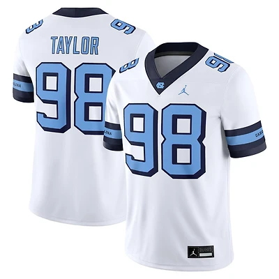 North Carolina Tar Heels Lawrence Taylor White Jordan Game NCAA Football Jersey