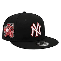 New York Yankees Black 75th World Series Patch New Era 9FIFTY Snapback Hat