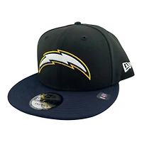 Los Angeles Chargers Black and Navy GameDay New Era 9FIFTY Snapback Hat