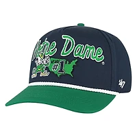 Notre Dame Fighting Irish Navy Mascot Mania '47 Hitch Snapback Hat