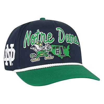 Notre Dame Fighting Irish Navy Mascot Mania '47 Hitch Snapback Hat