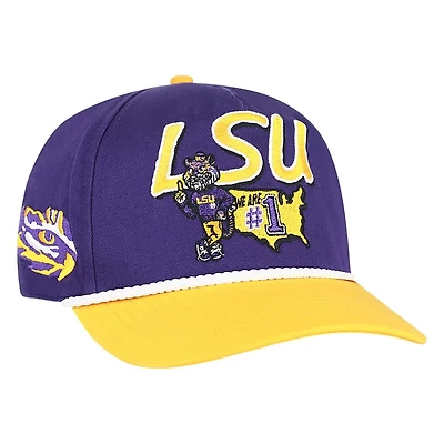 LSU Tigers Purple Mascot Mania '47 Hitch Snapback Hat