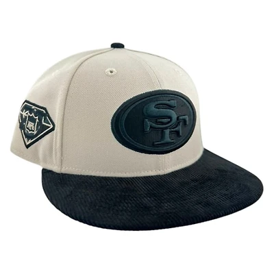 San Francisco 49ers Stone and Black Corduroy Storm Collection New Era 59FIFTY Fitted Hat