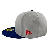 Los Angeles Dodgers Gray and Royal Blue Road New Era 59FIFTY Fitted Hat