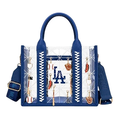 Los Angeles Dodgers Blue Stitch Fastball Clear Tote