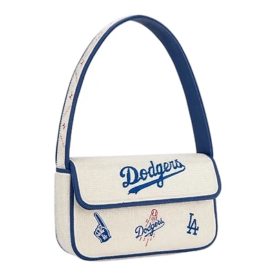 Los Angeles Dodgers Cream and Royal Blue Beaded Bag