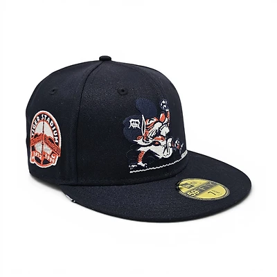 Detroit Tigers Navy Leon the Lab Stadium Patch Green UV New Era 59FIFTY Fitted Hat