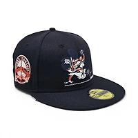 Detroit Tigers Navy Leon the Lab Stadium Patch Green UV New Era 59FIFTY Fitted Hat
