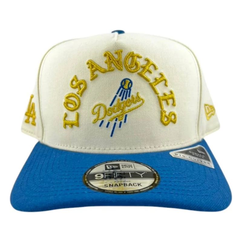 Los Angeles Dodgers Chrome and Blue Arch Summer of Chrome New Era 9FIFTY A-Frame Hat