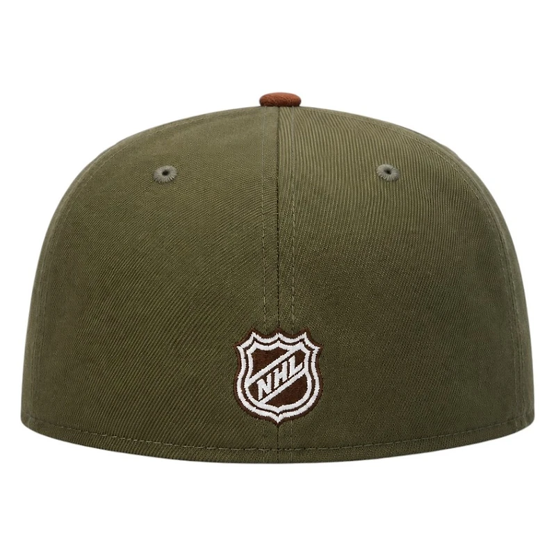 Utah Mammoth Green and Brown Two Tone Primary Logo New Era 59FIFTY Fitted Hat