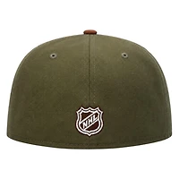 Utah Mammoth Green and Brown Two Tone Primary Logo New Era 59FIFTY Fitted Hat