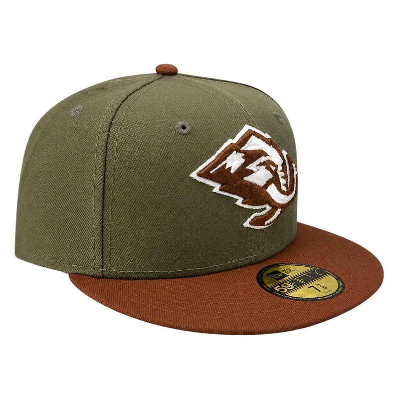 Utah Mammoth Green and Brown Two Tone Primary Logo New Era 59FIFTY Fitted Hat
