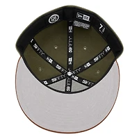 Utah Mammoth Green and Brown Two Tone Primary Logo New Era 59FIFTY Fitted Hat