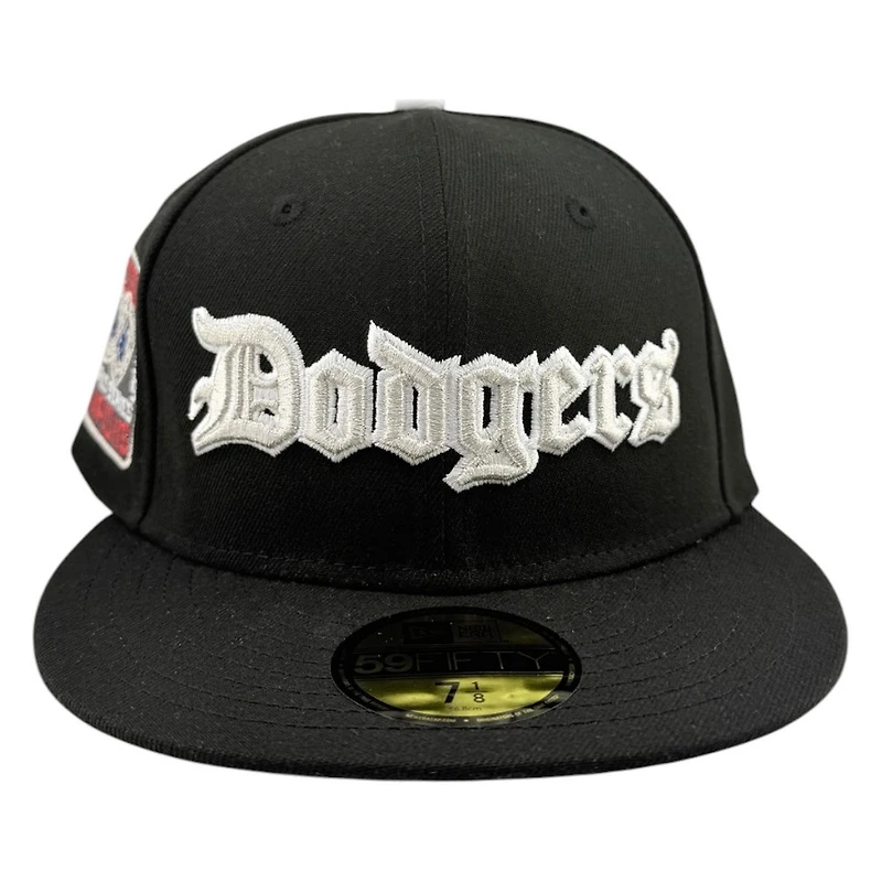 Los Angeles Dodgers Black Old English "Eazy Duz It" Back to Champs Patch New Era 59FIFTY Fitted Hat