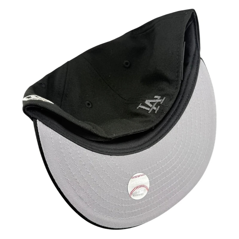 Los Angeles Dodgers Black Old English "Eazy Duz It" Back to Champs Patch New Era 59FIFTY Fitted Hat
