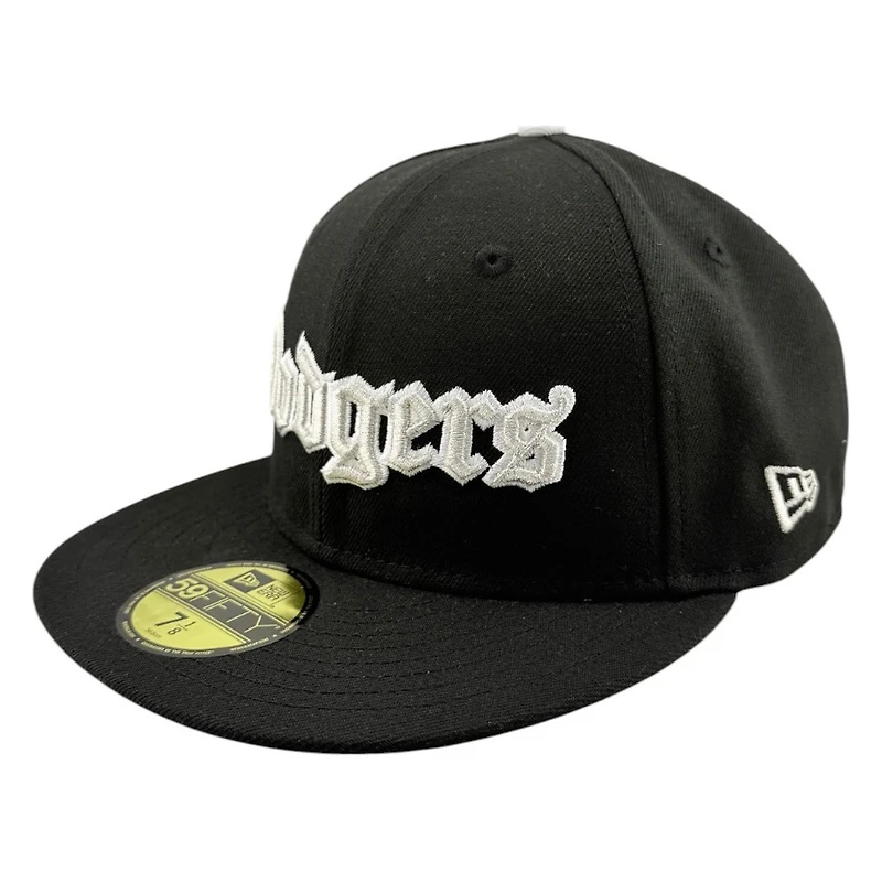Los Angeles Dodgers Black Old English "Eazy Duz It" Back to Champs Patch New Era 59FIFTY Fitted Hat