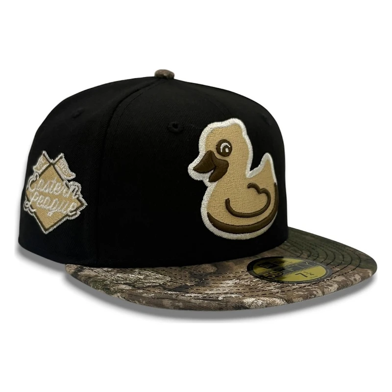 Akron RubberDucks Black and Realtree Eastern League Patch New Era 59FIFTY Fitted Hat