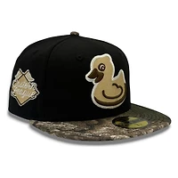 Akron RubberDucks Black and Realtree Eastern League Patch New Era 59FIFTY Fitted Hat