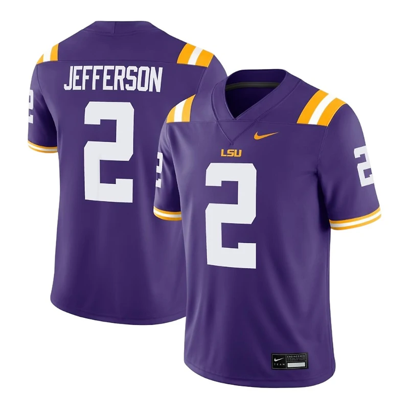 LSU Tigers Justin Jefferson Purple NCAA Nike Game Jersey
