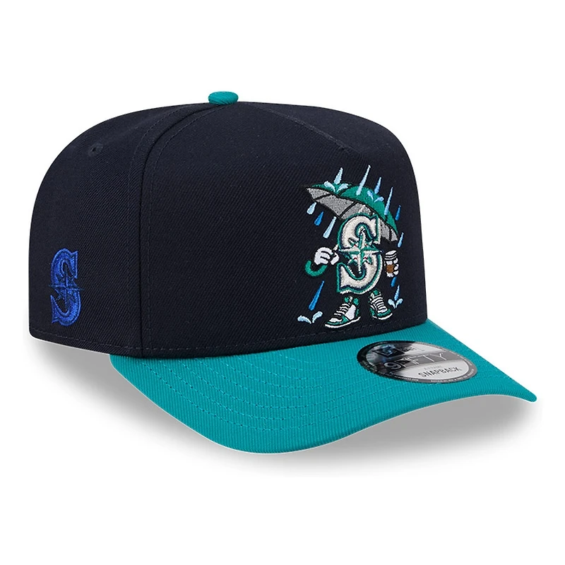 Seattle Mariners Navy Cartoon New Era 9FIFTY A-Frame Snapback Hat