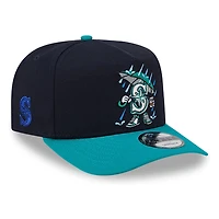 Seattle Mariners Navy Cartoon New Era 9FIFTY A-Frame Snapback Hat