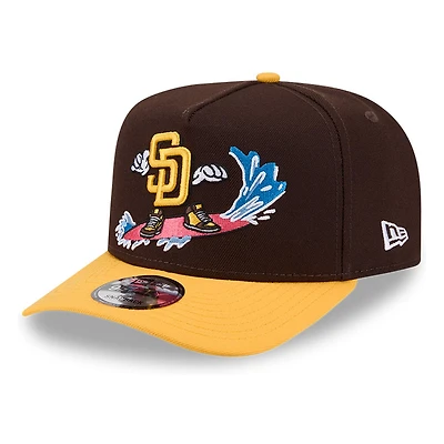 San Diego Padres Brown Cartoon New Era 9FIFTY A-Frame Snapback Hat