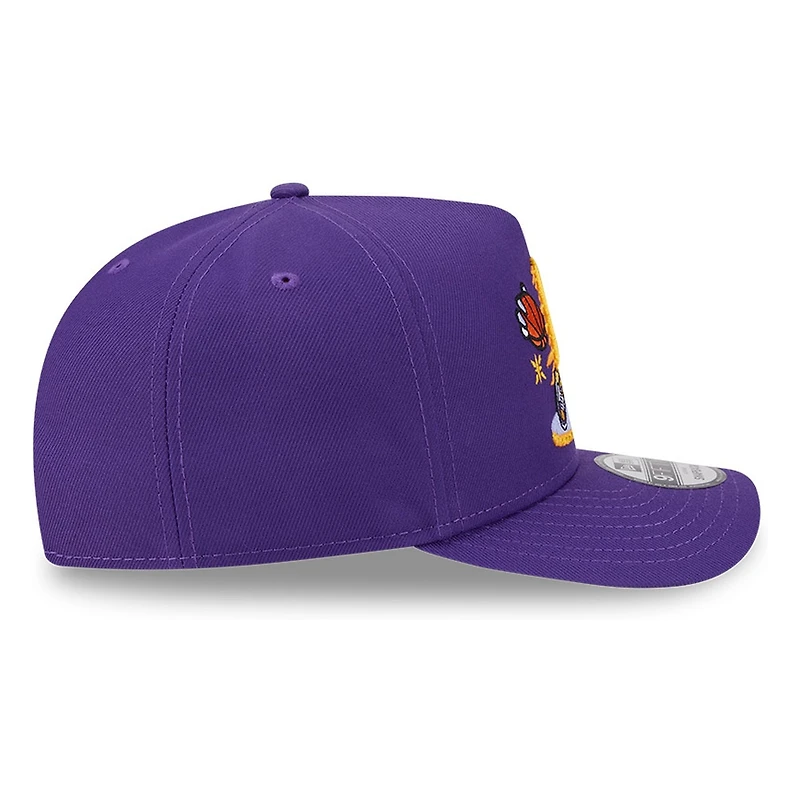 Los Angeles Lakers Purple Cartoon New Era 9FIFTY A-Frame Snapback Hat