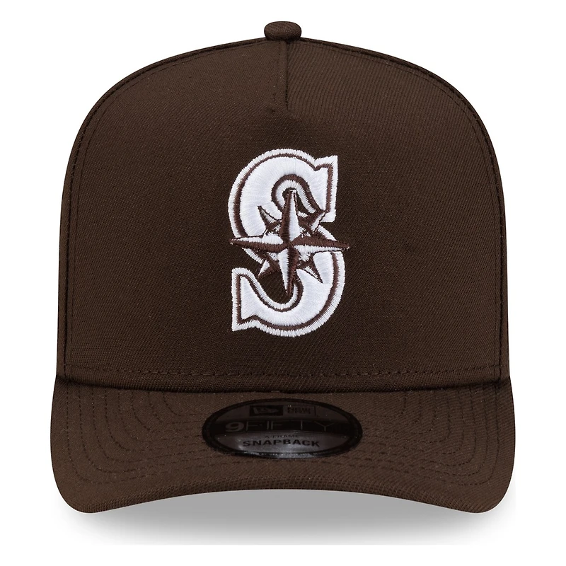 Seattle Mariners Walnut Brown New Era 9FIFTY A-Frame Snapback Hat
