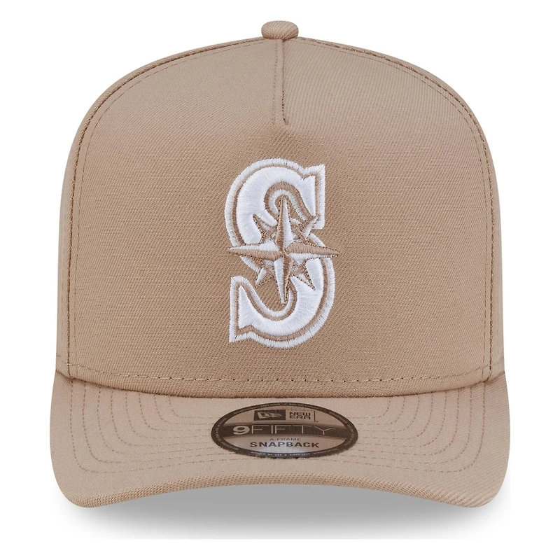 Seattle Mariners Camel New Era 9FIFTY A-Frame Snapback Hat