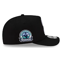 Seattle Mariners Black 30th Anniversary Patch Icy Blue UV Mariners Patch New Era 9FIFTY A-Frame Snapback Hat