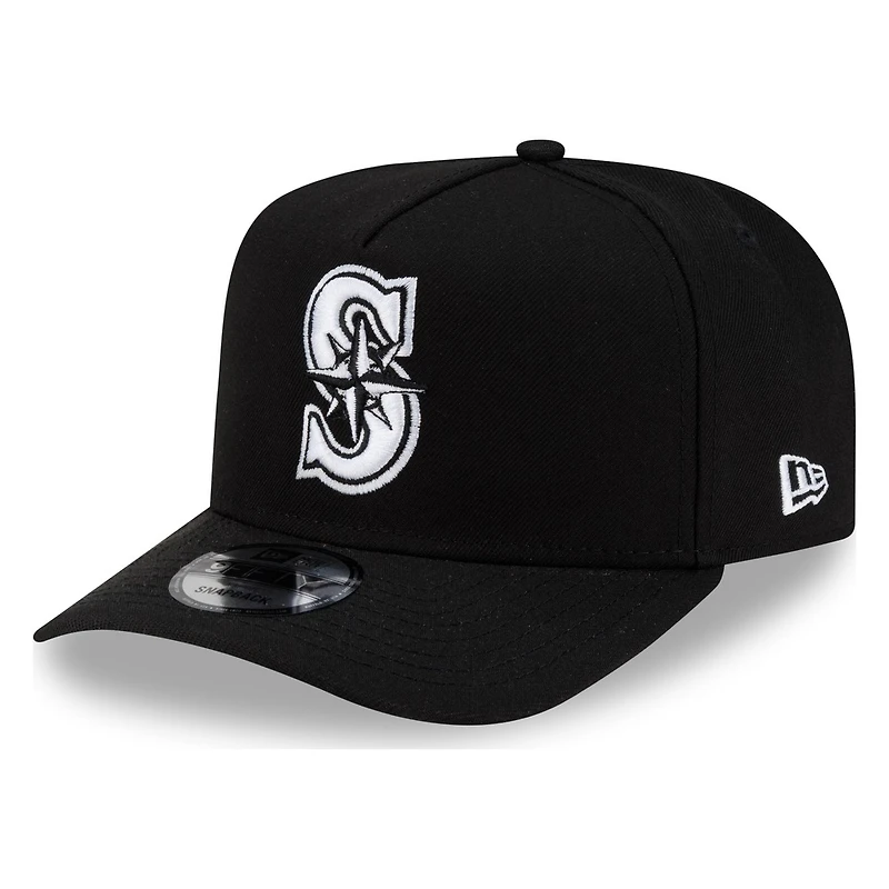 Seattle Mariners Black 30th Anniversary Patch Icy Blue UV Mariners Patch New Era 9FIFTY A-Frame Snapback Hat