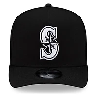 Seattle Mariners Black 30th Anniversary Patch Icy Blue UV Mariners Patch New Era 9FIFTY A-Frame Snapback Hat