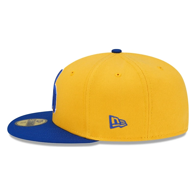 Seattle Mariners Yellow and Royal Trident Logo New Era 59FIFTY Fitted Hat