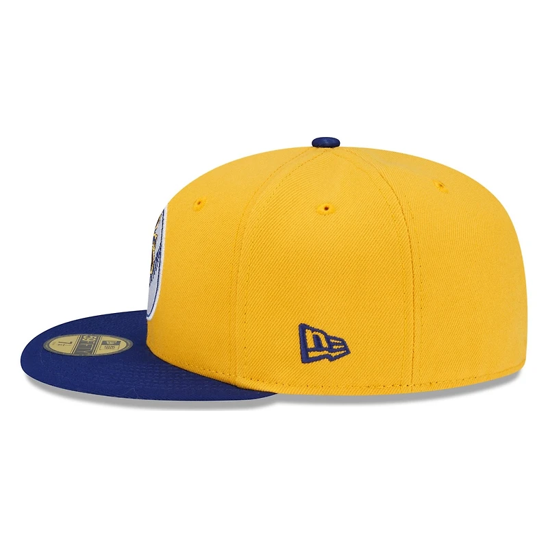 Seattle Mariners Yellow and Royal M's Logo New Era 59FIFTY Fitted Hat