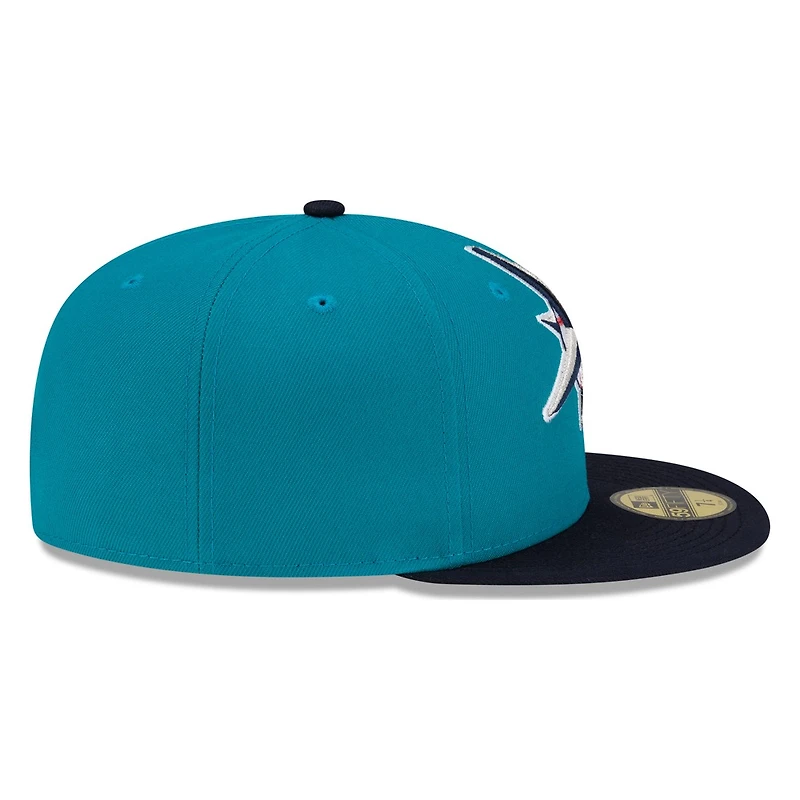Seattle Mariners Teal and Navy Compass Logo New Era 59FIFTY Fitted Hat