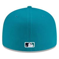 Seattle Mariners Teal Tonal Compass Logo New Era 59FIFTY Fitted Hat