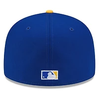 Seattle Mariners Royal and Yellow Trident Logo New Era 59FIFTY Fitted Hat