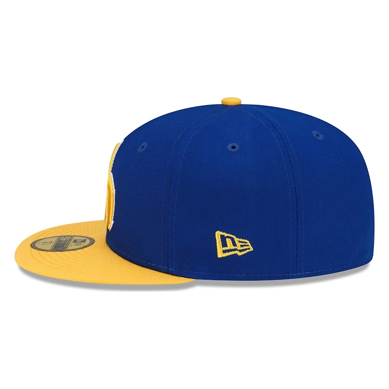 Seattle Mariners Royal and Yellow Trident Logo New Era 59FIFTY Fitted Hat