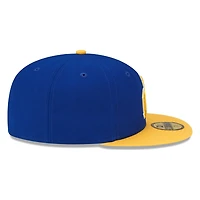 Seattle Mariners Royal and Yellow Trident Logo New Era 59FIFTY Fitted Hat