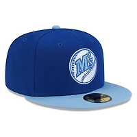 Seattle Mariners Royal and Light Blue M's Logo New Era 59FIFTY Fitted Hat