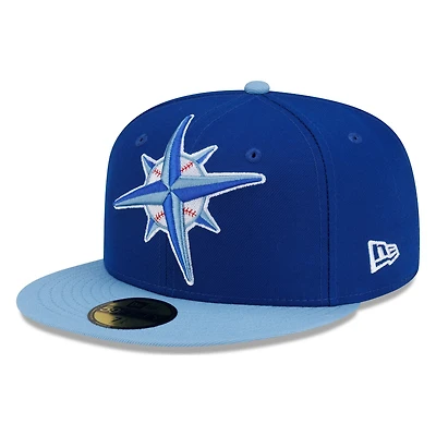Seattle Mariners Royal and Light Blue Compass Logo New Era 59FIFTY Fitted Hat
