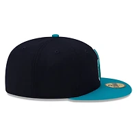 Seattle Mariners Navy and Teal Trident Logo New Era 59FIFTY Fitted Hat