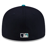 Seattle Mariners Navy and Teal Trident Logo New Era 59FIFTY Fitted Hat