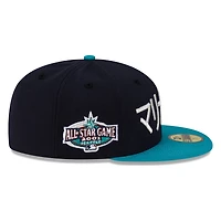Seattle Mariners Navy and Teal Kanji 2001 All-Star Game Patch New Era 59FIFTY Fitted Hat