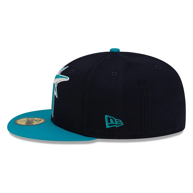Seattle Mariners Navy and Teal Compass Logo New Era 59FIFTY Fitted Hat