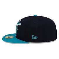 Seattle Mariners Navy and Teal Compass Logo New Era 59FIFTY Fitted Hat
